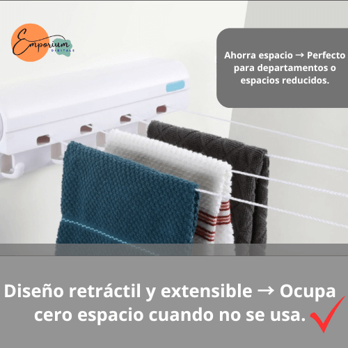 Tendedero Retráctil Interior Extensible
